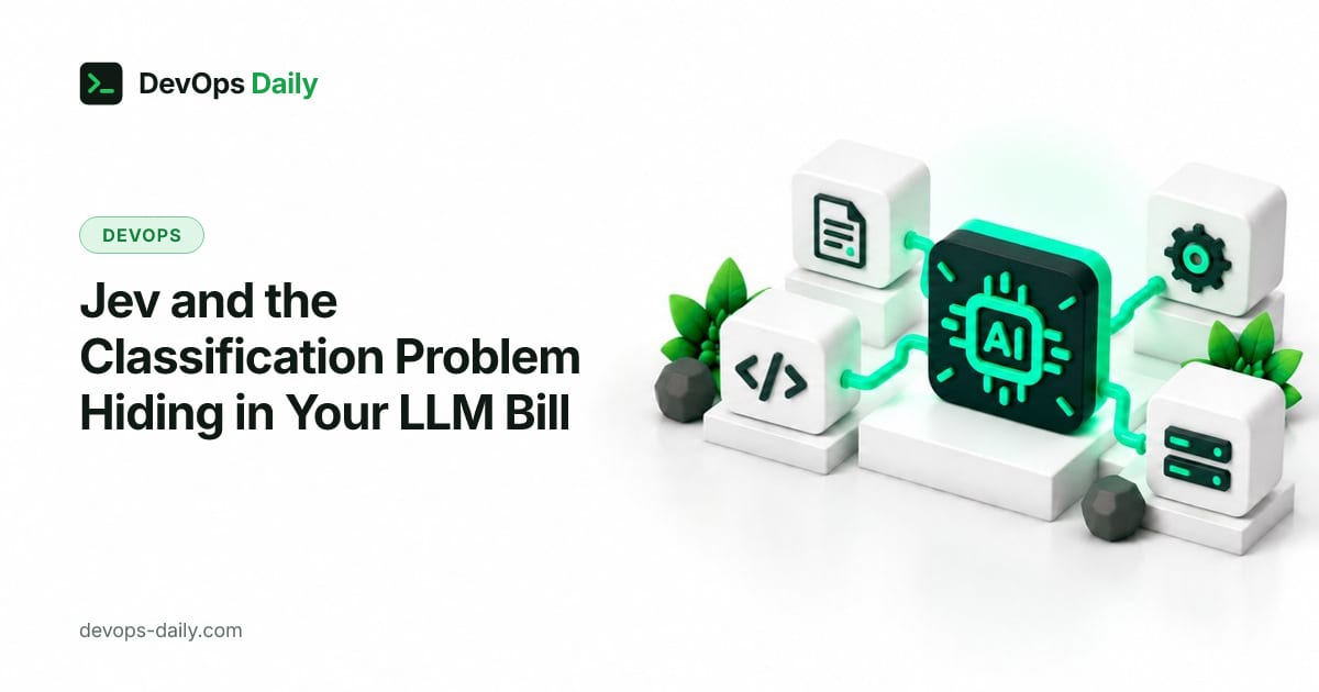 Jev and the Classification Problem Hiding in Your LLM Bill